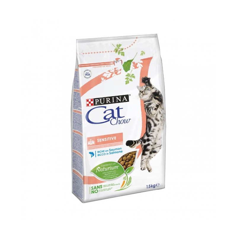 GATTO PURINA CHOW SENSITIVE 1.5KG SALMONE