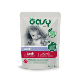 GATTO OASY BOCCONI ADULT 85GR BUSTA AGNELLO SALSA