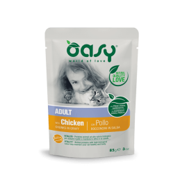 GATTO OASY BOCCONI ADULT 85GR BUSTA POLLO SALSA