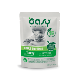 GATTO OASY BOCCONI STERILISED 85GR BUSTA TACCHINO SALSA