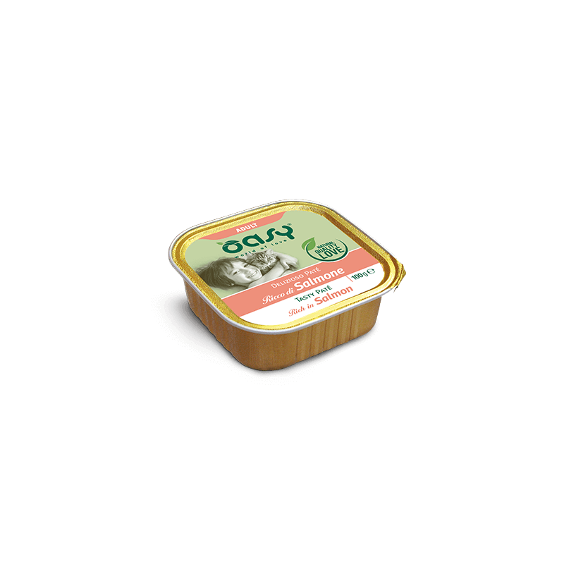 GATTO OASY DELIZIOSO PATE 100GR VASCHETTA SALMONE