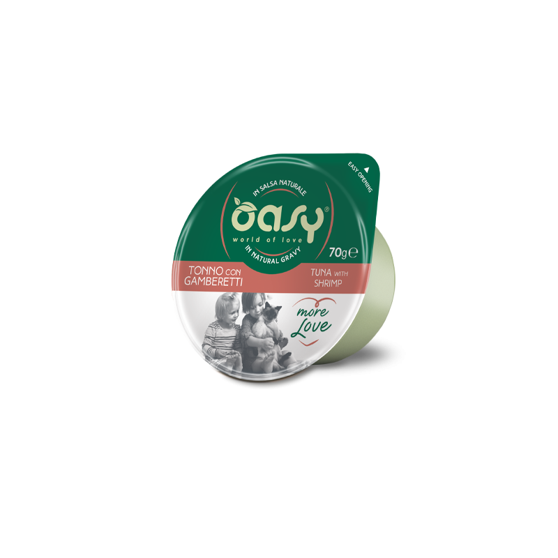 GATTO OASY MORE LOVE 70GR CUP TONNO GAMBERETTI