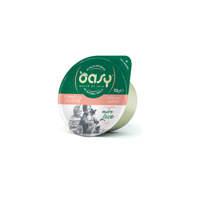 GATTO OASY MORE LOVE 70GR CUP TONNO SALMONE