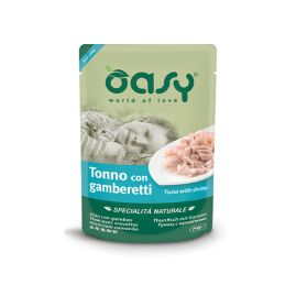 GATTO OASY NATURALE 70GR BUSTA TONNO GAMBERETTI