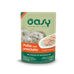 GATTO OASY NATURALE 70GR BUSTA POLLO PROSCIUTTO