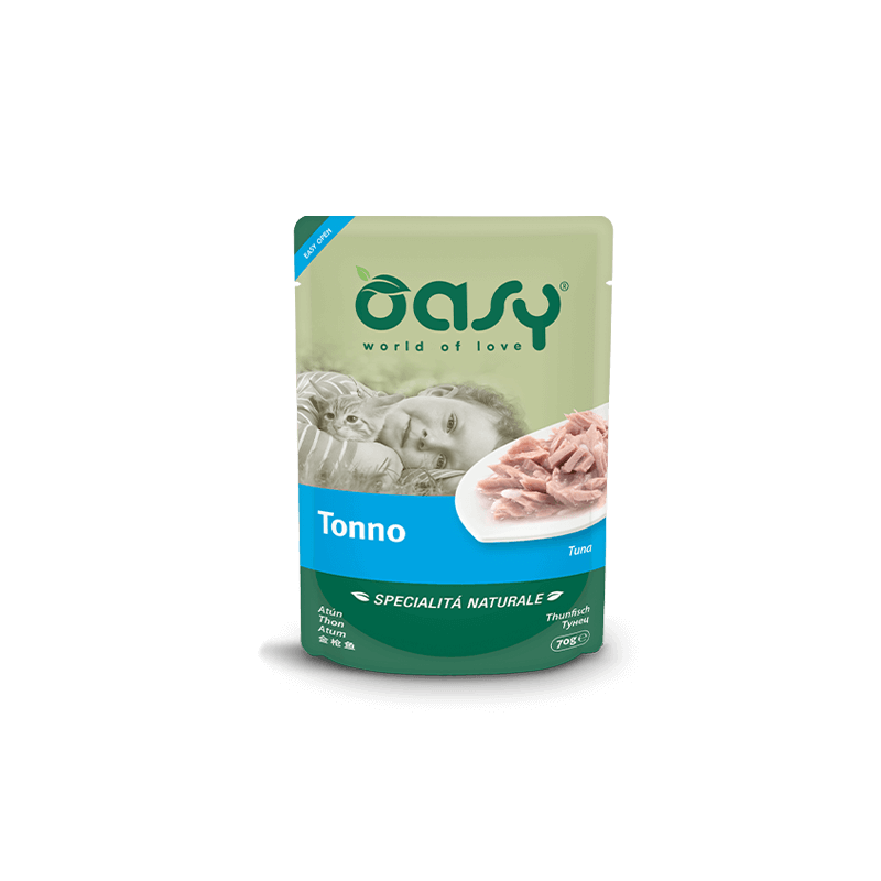 GATTO OASY NATURALE 70GR BUSTA TONNO