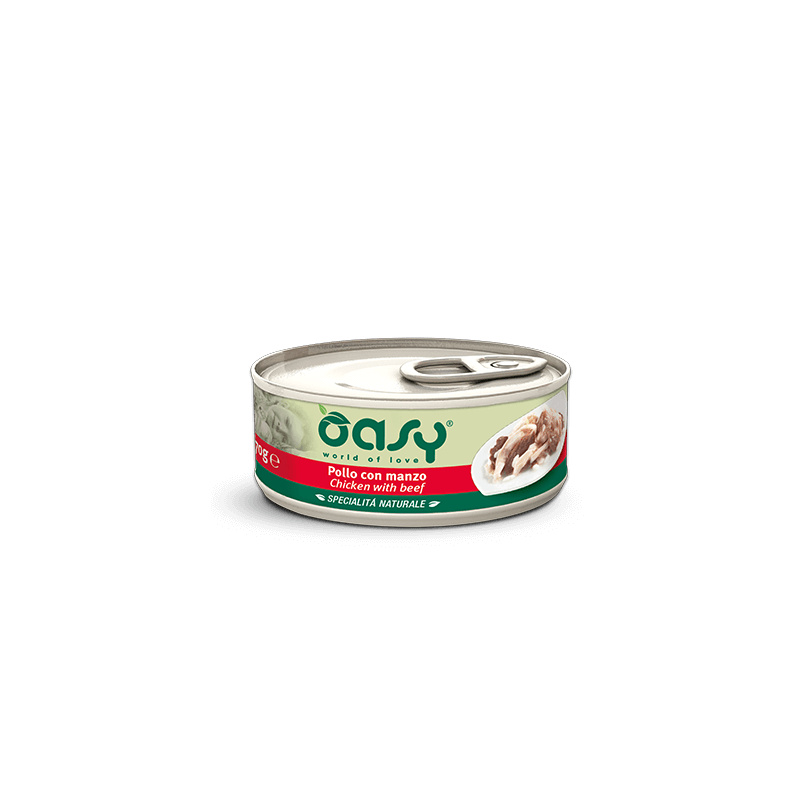 GATTO OASY WET ADULT 150GR POLLO CON MANZO