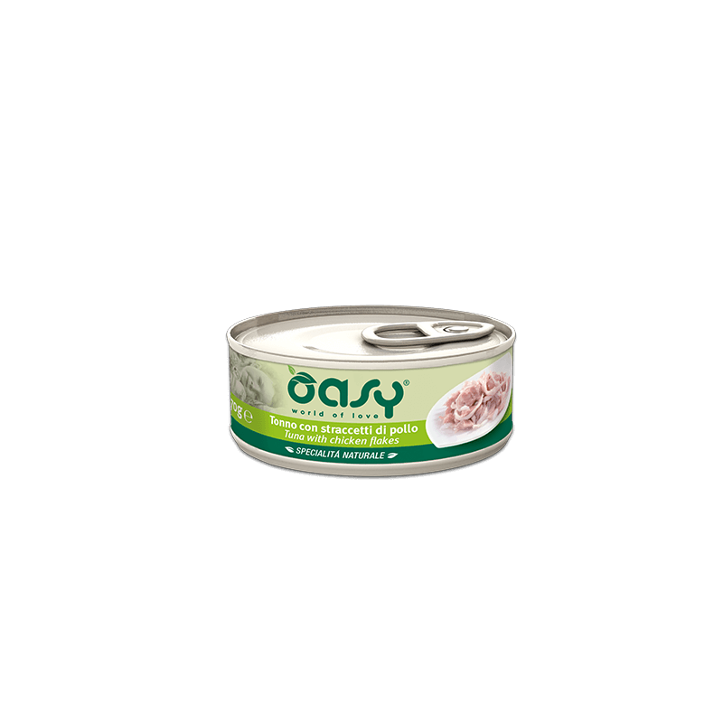 GATTO OASY WET ADULT 150GR TONNO CON STRACCETTI POLLO