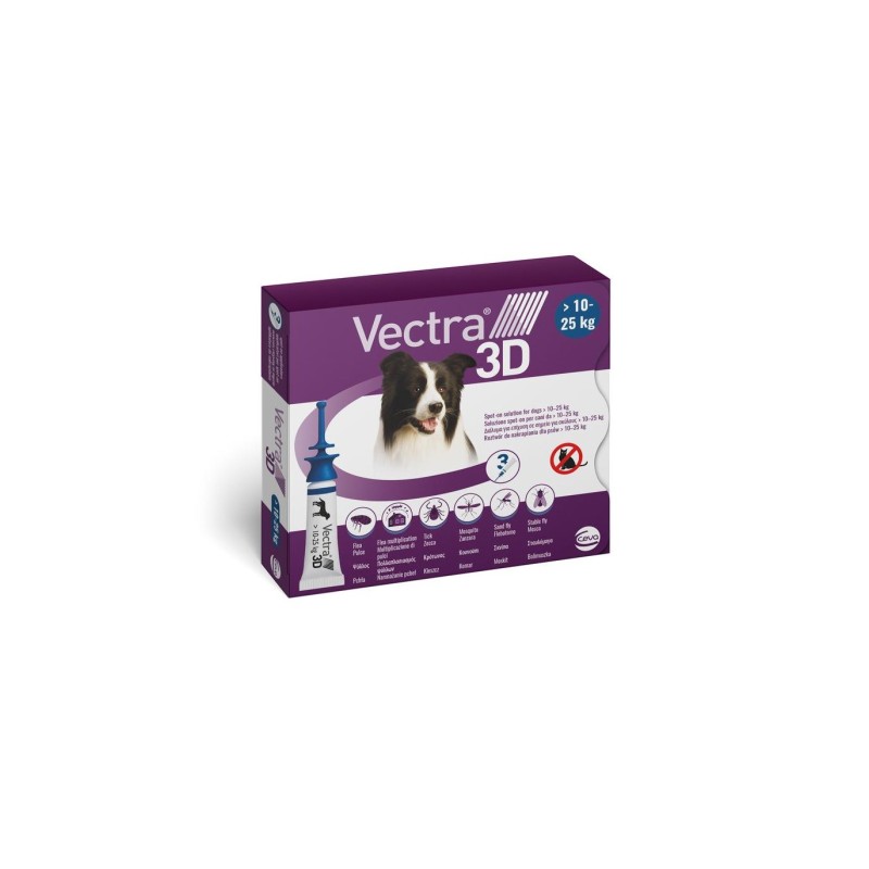 ANTIPARASSITARIO VECTRA CANE BLU 10-25KG 3 PIPETTE