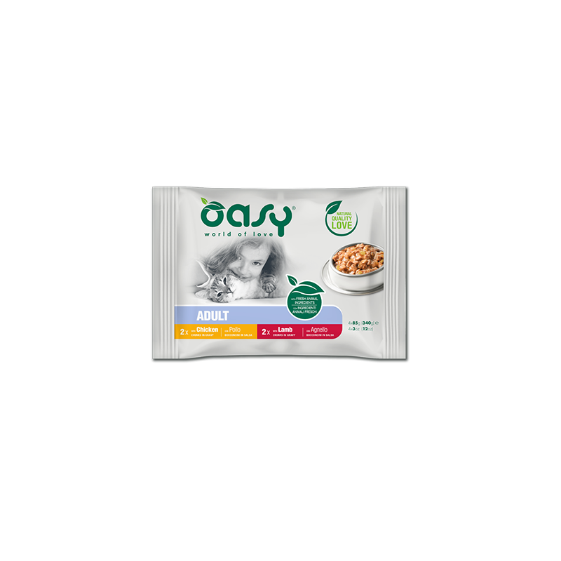 GATTO OASY WET BUSTA BOCCONCINI 4X85GR MEAT