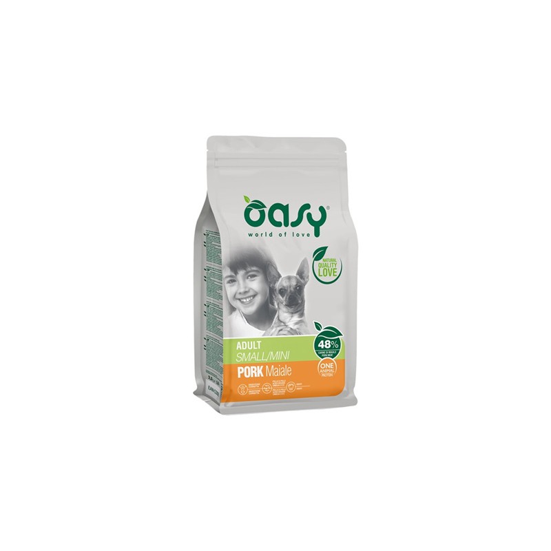 CANE OASY ADULT 800GR SMALL/MINI MAIALE