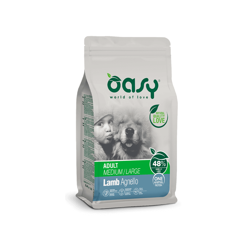 CANE OASY MONO PR.ADULT MD/LG 2.5KG AGNELLO