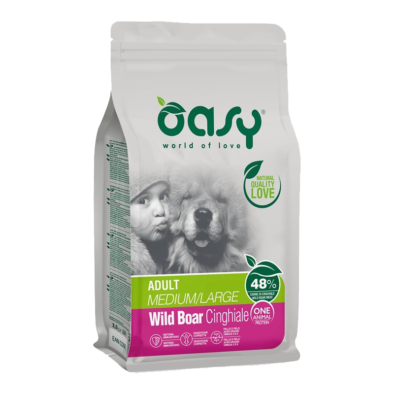 CANE OASY MONO PR.ADULT MD/LG 2.5KG CINGHIALE