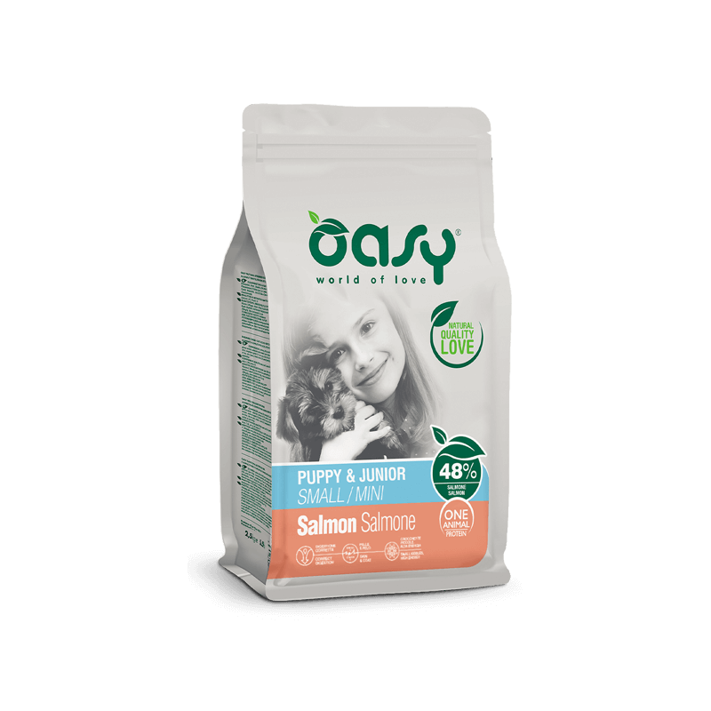 CANE OASY MONO PR.PUPPY JUNIOR 2.5KG SMALL/MINI SALMONE