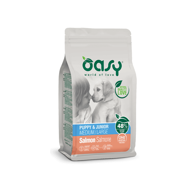 CANE OASY MONO PR.PUPPY MD/LG 12KG SALMONE