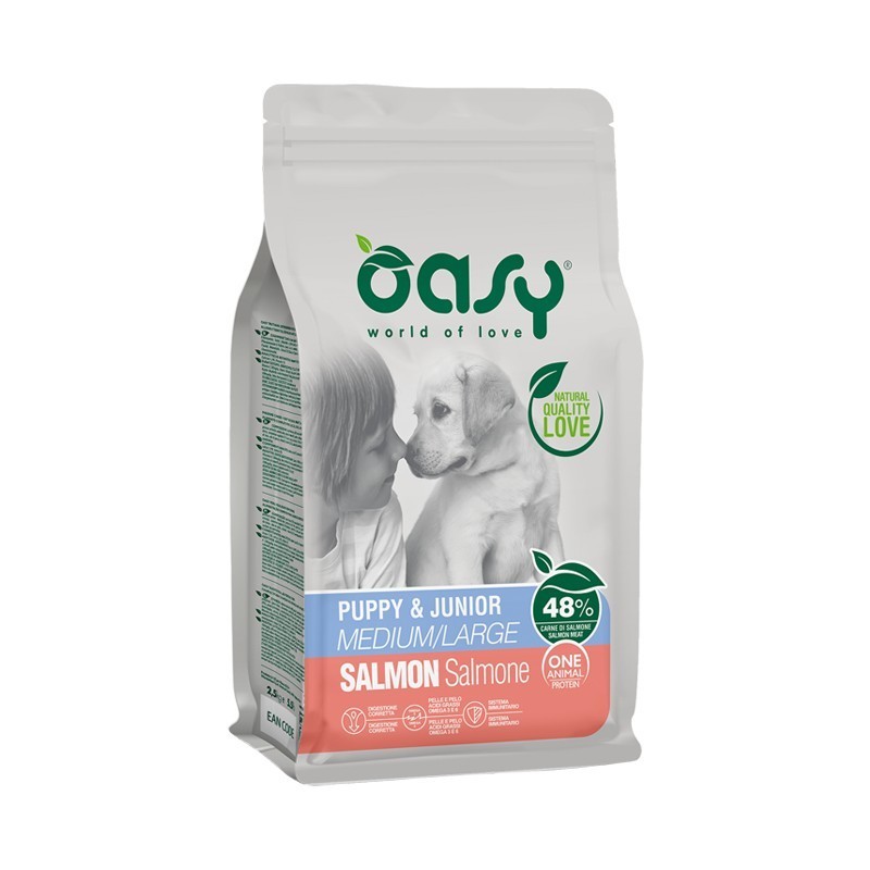 CANE OASY MONO PR.PUPPY MD/LG 2.5KG SALMONE