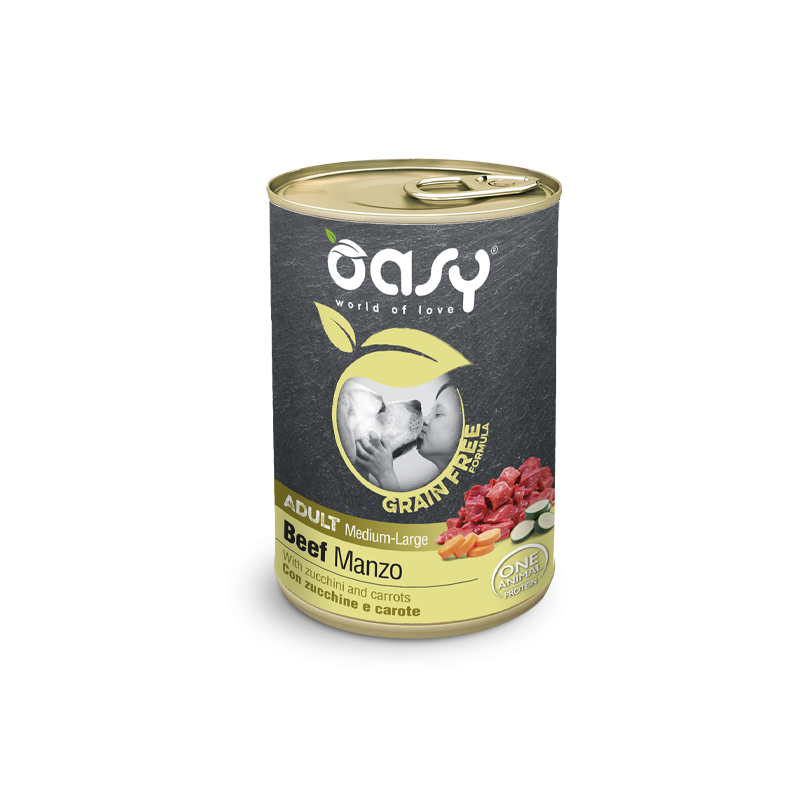 CANE OASY WET GRAIN FREE 400GR ADULT MEDIUM/LARGE MANZO