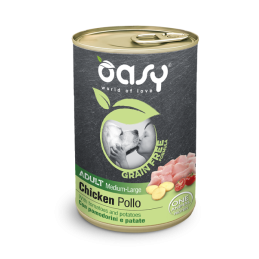 CANE OASY WET GRAIN FREE 400GR ADULT MEDIUM/LARGE POLLO