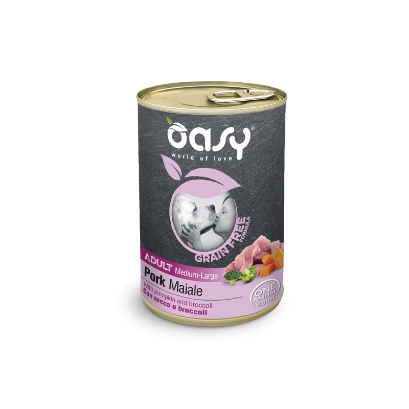 CANE OASY WET GRAIN FREE 400GR ADULT MEDIUM/LARGE MAIALE