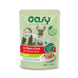 CANE OASY WET STRACCETTI BUSTA 100GR MANZO CAROTE