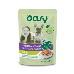 CANE OASY WET STRACCETTI BUSTA 100GR TACCHINO VERDURE