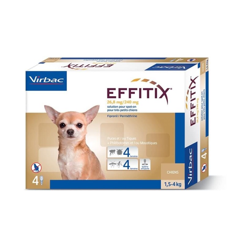 ANTIPARASSITARIO VIRBAC EFFITIX 1.5-4KG TOY 1 FIALA