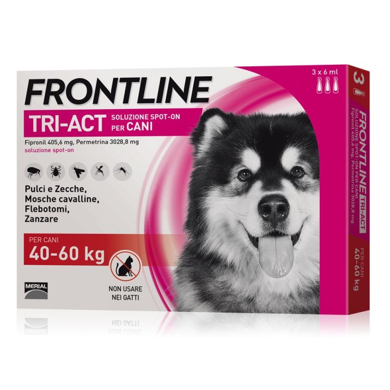 ANTIPARASSITARIO FRONTLINE CANE XL TRI-ACT 40-60KG 3 PIPE