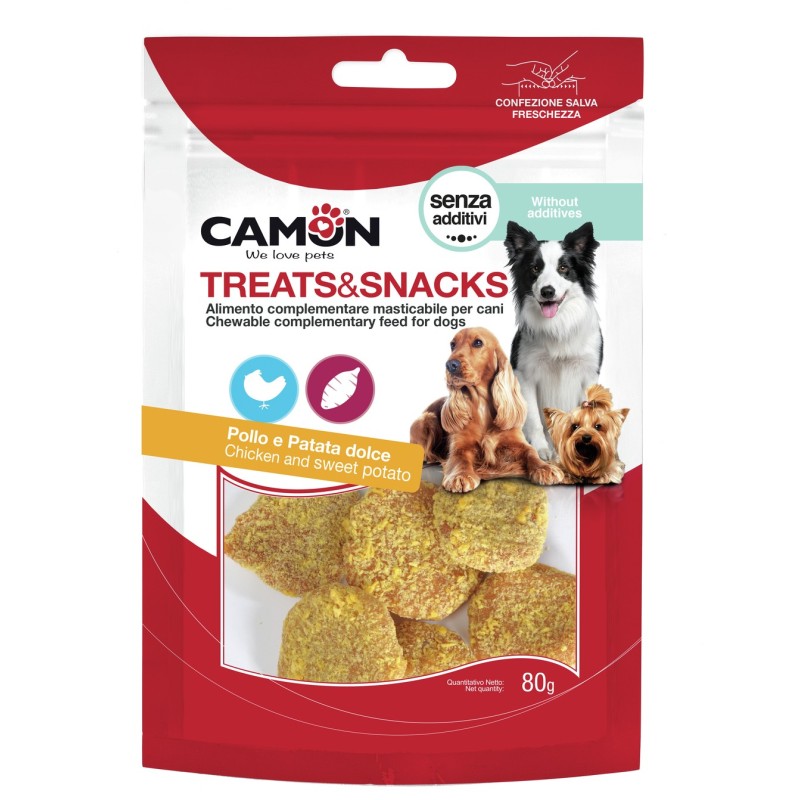 CANE SNACK 80GR MEDAGLIONI IMPANATI POLLO PATATA