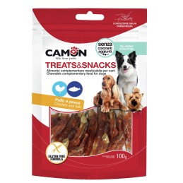 CANE SNACK 100GR INVOLTINI DI POLLO CON PESCE