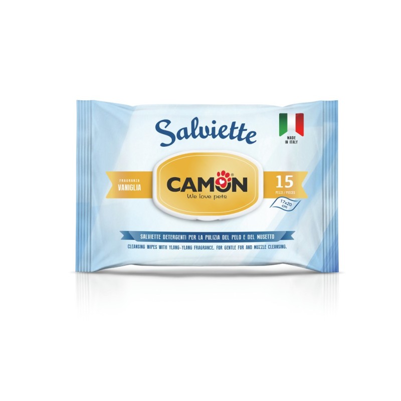 CANE/GATTO SALVIETTE 15PZ VANIGLIA