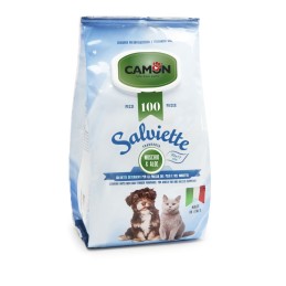 CANE/GATTO SALVIETTE 100PZ MUSCHIO ALOE