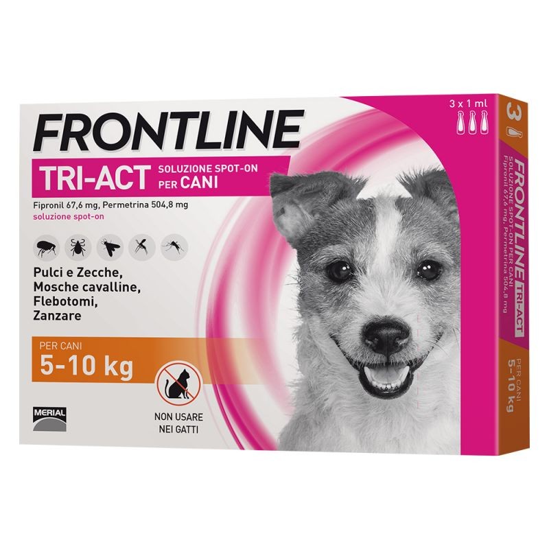 ANTIPARASSITARIO FRONTLINE CANE SM TRI-ACT 5-10KG 3 PIPET