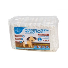 FASCIA PER CANI MASCHI 12PZ MIS.L, Ø56-70, KG.16-25