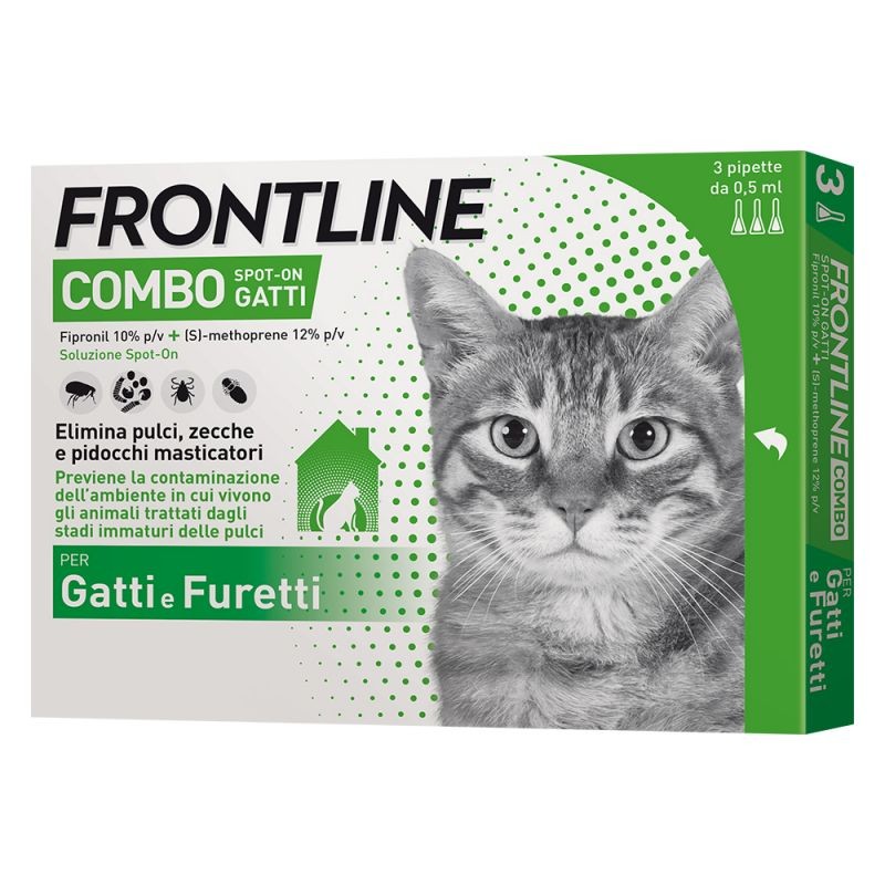 ANTIPARASSITARIO FRONTLINE GATTO ADULTO COMBO 3 PIPETTE