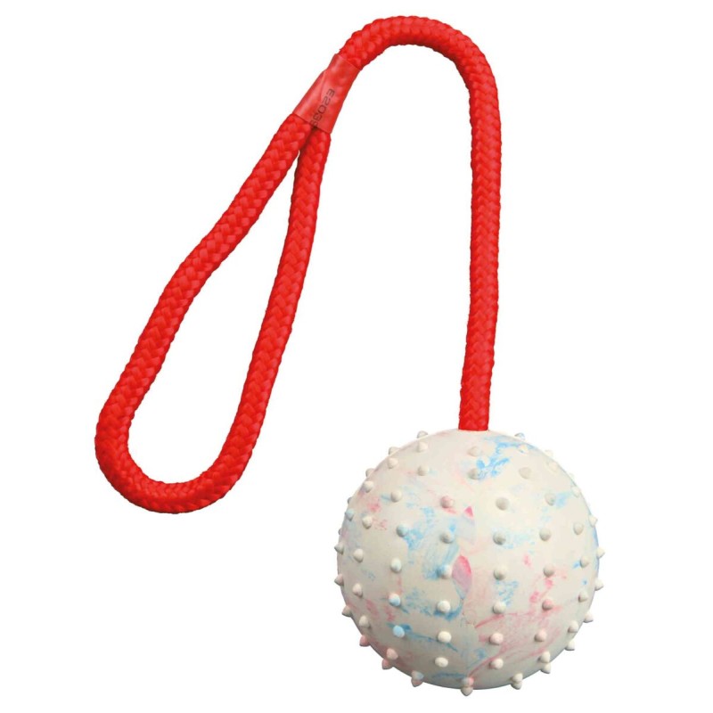 GIOCO CANE CORDA CON PALLA 7CM/30CM