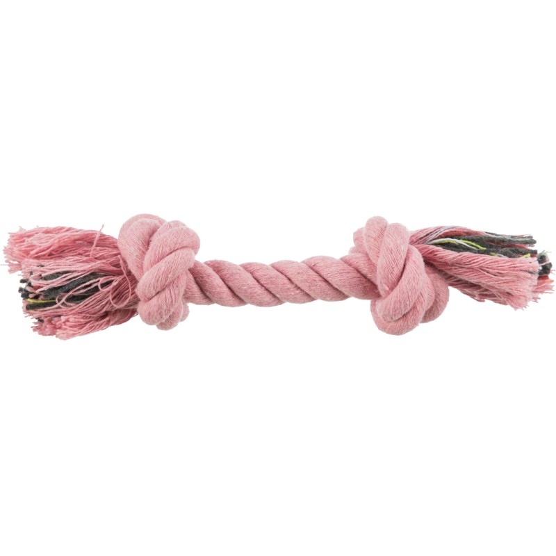 GIOCO CANE OSSO COTONE DENTALE 15CM COL.ASS.