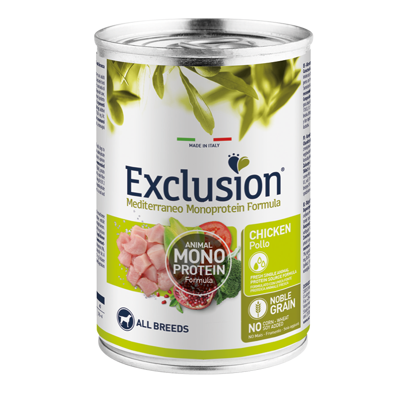 EXCLUSION MEDITERRANEO ADULT POLLO 400 GR