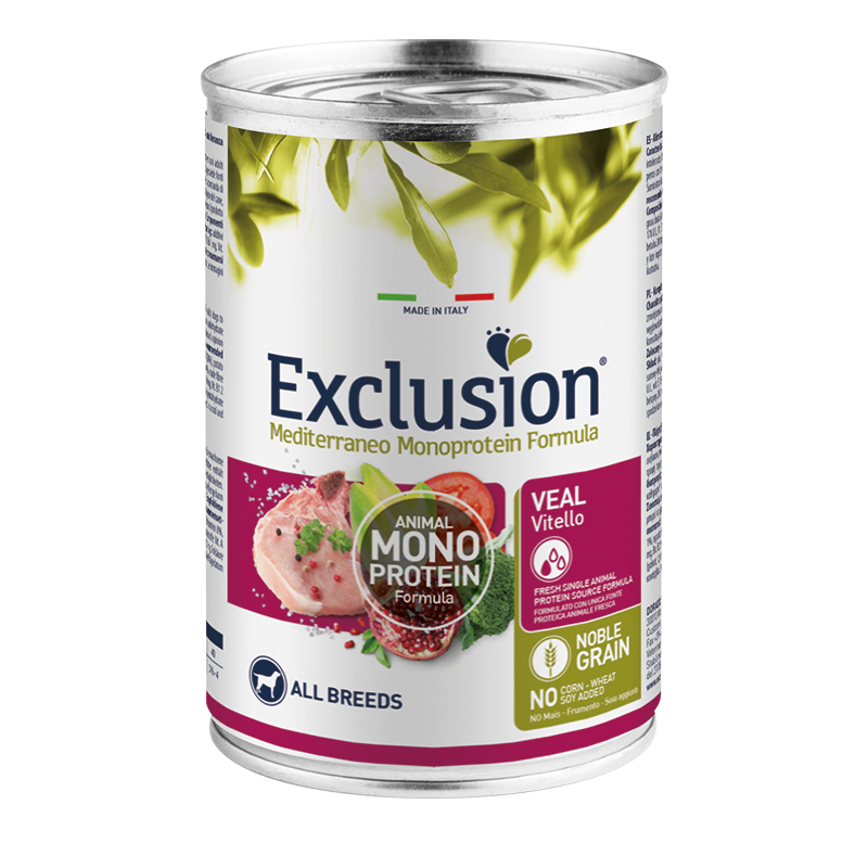 EXCLUSION MEDITERRANEO ADULT VITELLO 400 GR