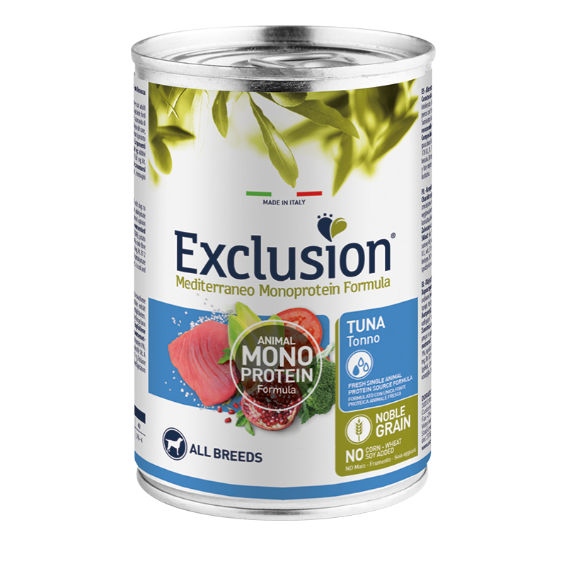 EXCLUSION MEDITERRANEO ADULT TONNO 400 GR