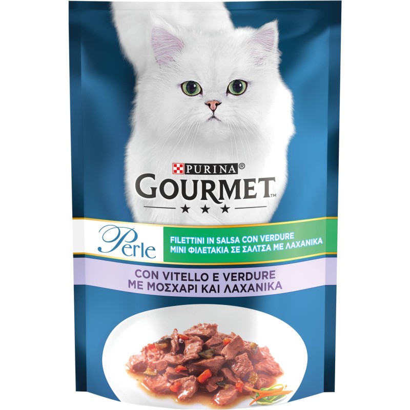 GATTO GOURMET PERLE 85G BUSTE VITELLO E VERDURE