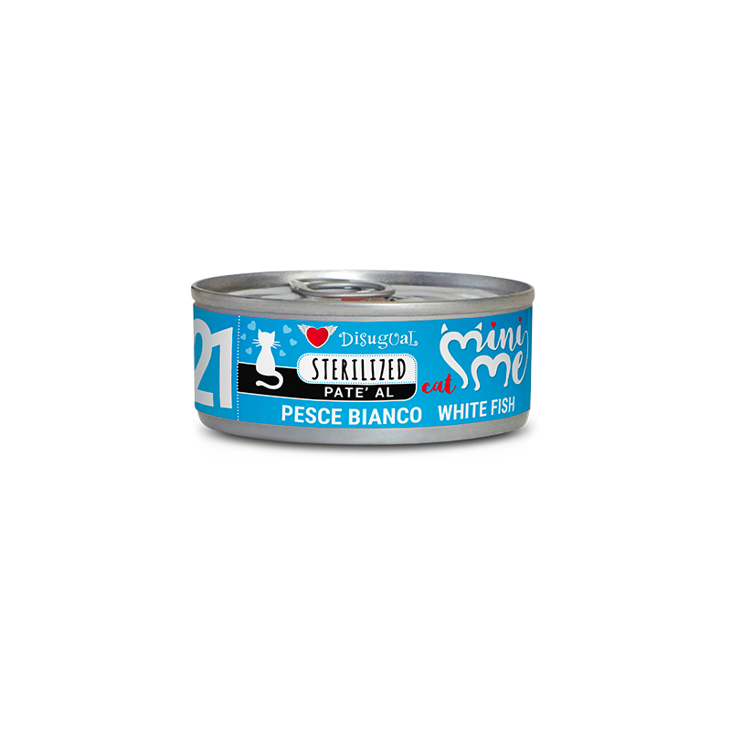 GATTO DISUGUAL MINI ME 21 STERILIZED PESCE BIANCO 85GR