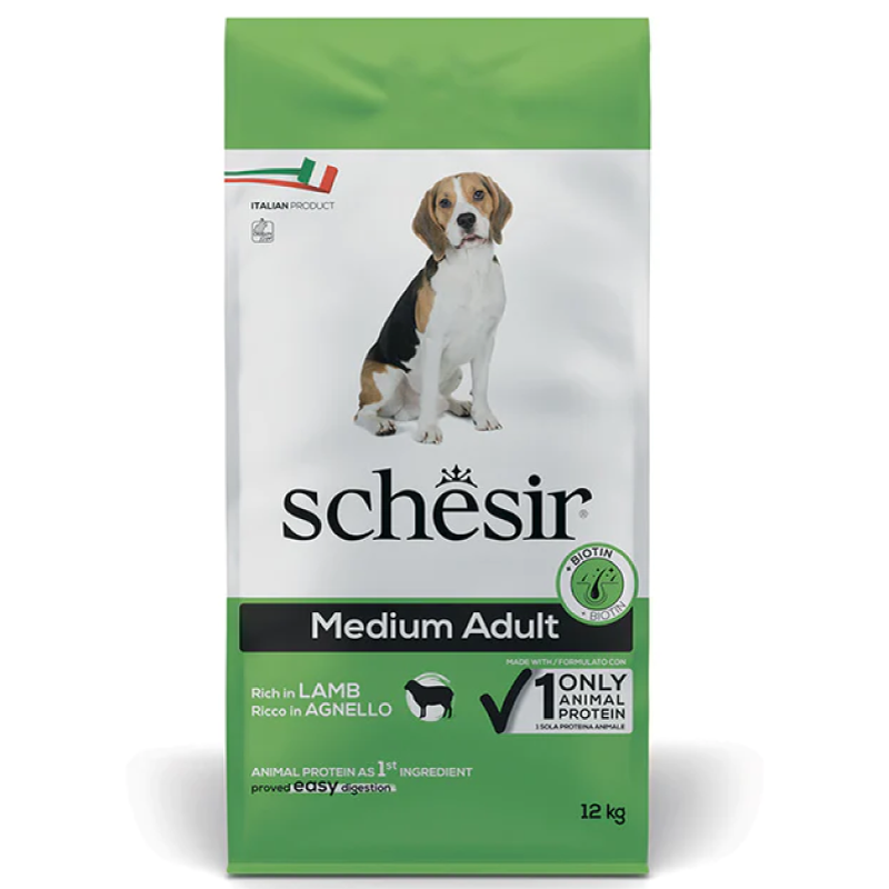 CANE SCHESIR ADULT 12KG MEDIUM AGNELLO