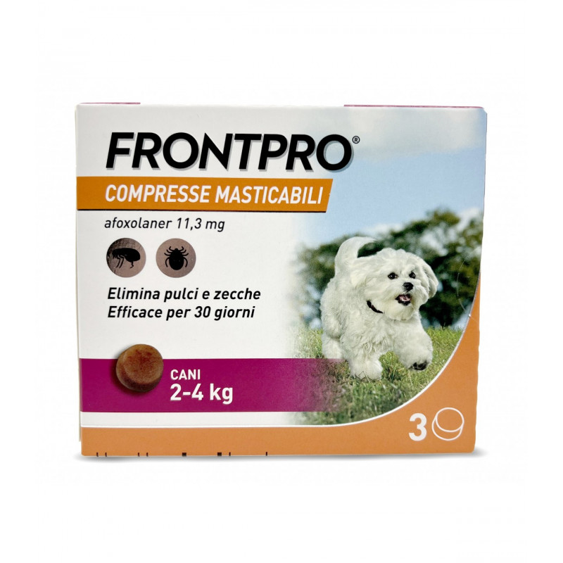 ANTIP FRONTPRO CANE 2-4KG 11MG 3 COMPRESSE