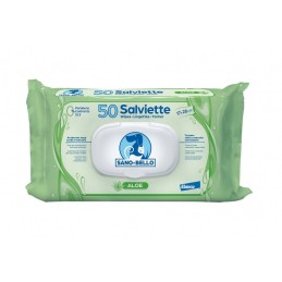 CANE/GATTO SALVIETTE SANO E BELLO ALOE 50 PEZZI