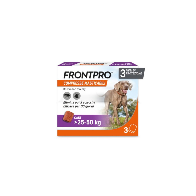 ANTIP FRONTPRO CANE 25-50KG 136MG 3 COMPRESSE