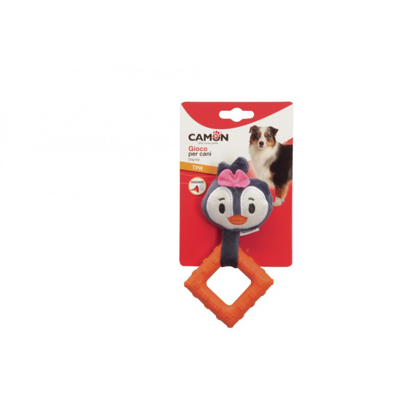 GIOCO CANE INSERTO IN TPR E SQUEAKER 20CM