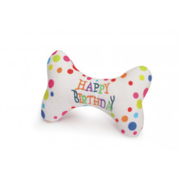 GIOCO CANE OSSO HAPPY BIRTHDAY SQUEAKER 18CM