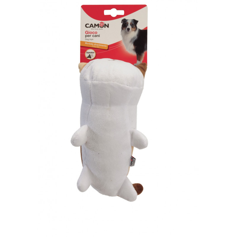 GIOCO CANE PELUCHE GATTO NERO MARRONE BIANCO 25CM