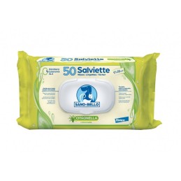 CANE/GATTO SALVIETTE SANO E BELLO CITRONELLA 50 PEZZI