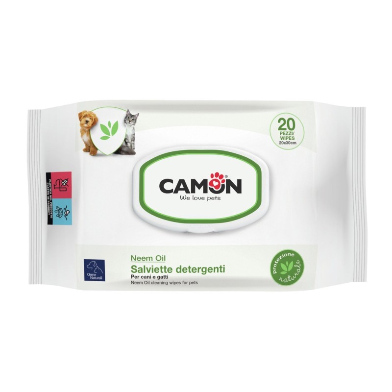 CANE/GATTO SALVIETTE PROTECTION 20PZ OL.NEEM